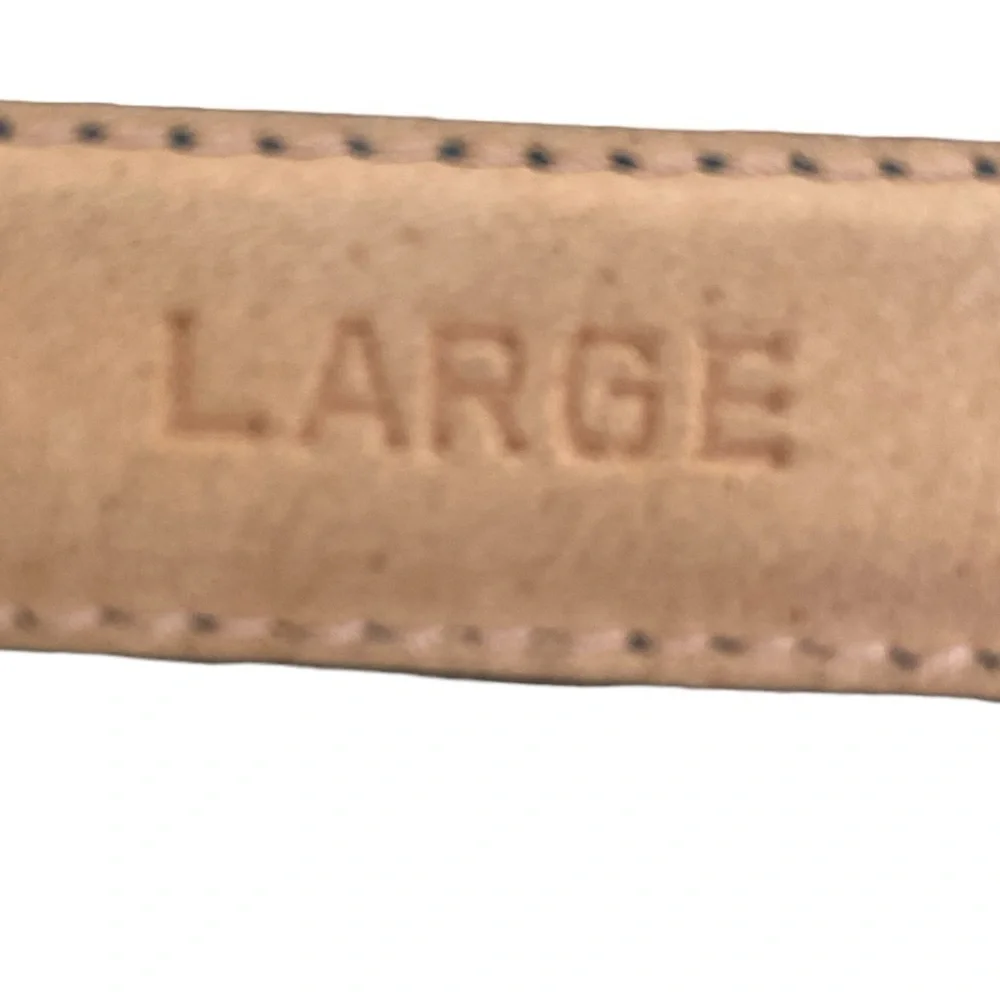 Vintage 1990’s Liz Claiborne dark green leather skinny belt 3/4 inch width large